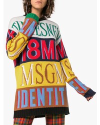 Разноцветный свободный свитер от MSGM