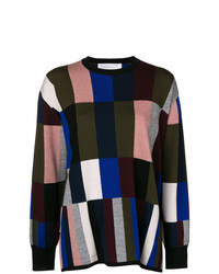 Разноцветный свободный свитер от Victoria Victoria Beckham