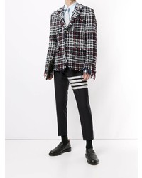 Мужской разноцветный твидовый пиджак от Thom Browne