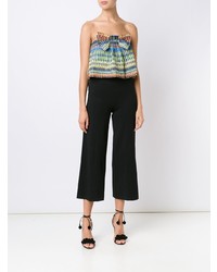 Разноцветный укороченный топ с принтом от Saloni