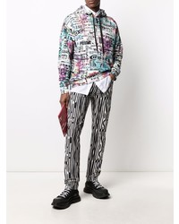 Мужской разноцветный худи с принтом от Moschino