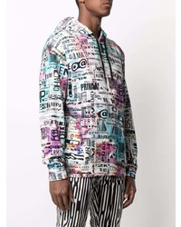 Мужской разноцветный худи с принтом от Moschino