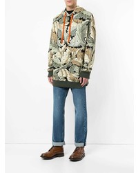 Мужской разноцветный худи с принтом от Loewe