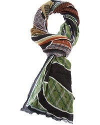 Разноцветный шарф с принтом