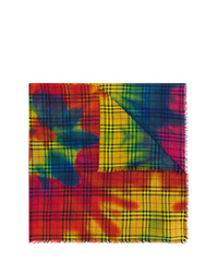 Женский разноцветный шарф с принтом тай-дай от Burberry