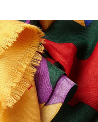 Мужской разноцветный шарф с принтом