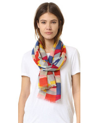 Женский разноцветный шарф с принтом от Tory Burch