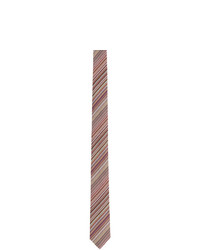 Мужской разноцветный шелковый галстук в горизонтальную полоску от Paul Smith