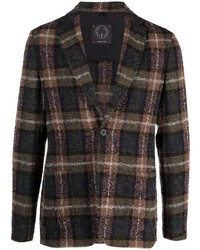 Мужской разноцветный шерстяной пиджак в шотландскую клетку от Tonello