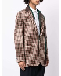Мужской разноцветный шерстяной пиджак с узором "гусиные лапки" от Kolor