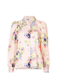 Розовая блуза на пуговицах с цветочным принтом от Jill Stuart