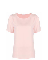 Розовая блуза с коротким рукавом