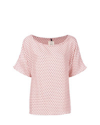 Розовая блуза с коротким рукавом с принтом от Diega
