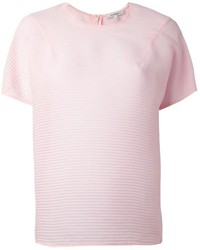 Розовая блуза с коротким рукавом от Carven
