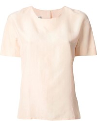 Розовая блуза с коротким рукавом от Celine