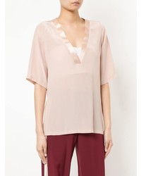 Розовая блуза с коротким рукавом от Kacey Devlin