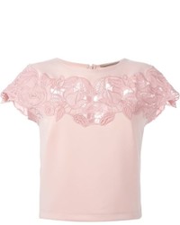 Розовая блуза с коротким рукавом от Ermanno Scervino