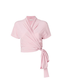 Розовая блуза с коротким рукавом от Etro