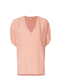 Розовая блуза с коротким рукавом от Nude