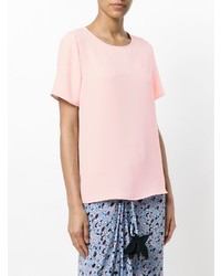 Розовая блуза с коротким рукавом от P.A.R.O.S.H.