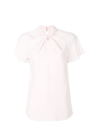 Розовая блуза с коротким рукавом от Temperley London