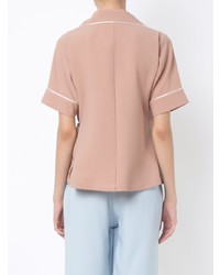 Розовая блуза с коротким рукавом от Olympiah