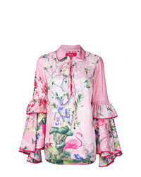 Розовая блузка с длинным рукавом с принтом от F.R.S For Restless Sleepers