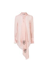 Розовая блузка с длинным рукавом с украшением от Thomas Wylde