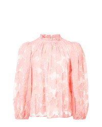 Розовая блузка с длинным рукавом с цветочным принтом от Ulla Johnson