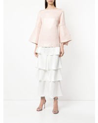 Розовая блузка с длинным рукавом от OSMAN