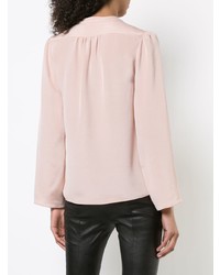 Розовая блузка с длинным рукавом от Derek Lam