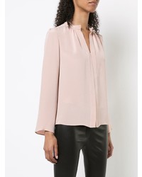 Розовая блузка с длинным рукавом от Derek Lam