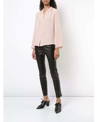 Розовая блузка с длинным рукавом от Derek Lam