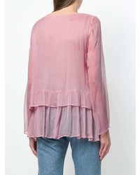 Розовая блузка с длинным рукавом от Twin-Set
