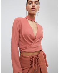 Розовая блузка с длинным рукавом от Parallel Lines