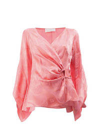 Розовая блузка с длинным рукавом от Peter Pilotto