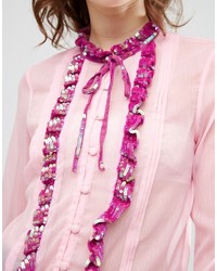 Розовая блузка с длинным рукавом от Asos