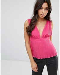 Розовая блузка со складками от Asos