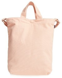 Розовая большая сумка из плотной ткани
