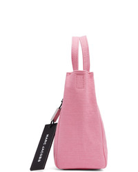 Розовая большая сумка из плотной ткани с принтом от Marc Jacobs