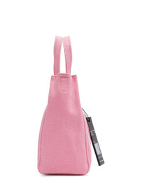 Розовая большая сумка из плотной ткани с принтом от Marc Jacobs