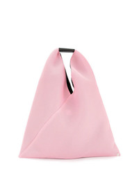 Розовая большая сумка из плотной ткани от MM6 MAISON MARGIELA