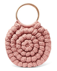 Розовая большая сумка крючком от Ulla Johnson