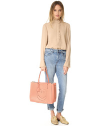 Розовая большая сумка от Anya Hindmarch