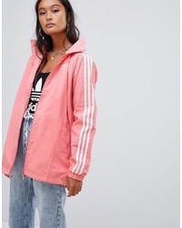 Женская розовая ветровка от adidas Originals