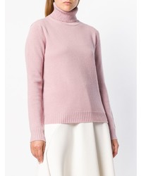 Женская розовая вязаная водолазка от Max Mara