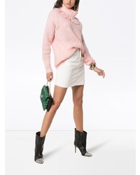 Женская розовая вязаная водолазка от Miu Miu