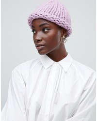 Женская розовая вязаная шапка от Vero Moda