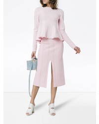Розовая вязаная юбка-карандаш от Proenza Schouler