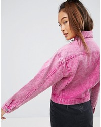 Женская розовая джинсовая куртка от Asos